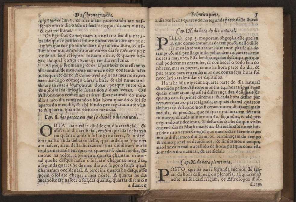 Chronographia reportorio dos tempos, no qual se contem VI. partes, s. dos tempos, esphera, cosmographia, & arte da navegao, astrologia rustica, & dos tempos, & pronosticao dos eclipses, cometas, & samenteiras. O calendario romano, c os eclypses ate 630. E no fim o uso, & fabrica da balhestilha, & quadrante gyometrico, com hum tratado dos relogios 17