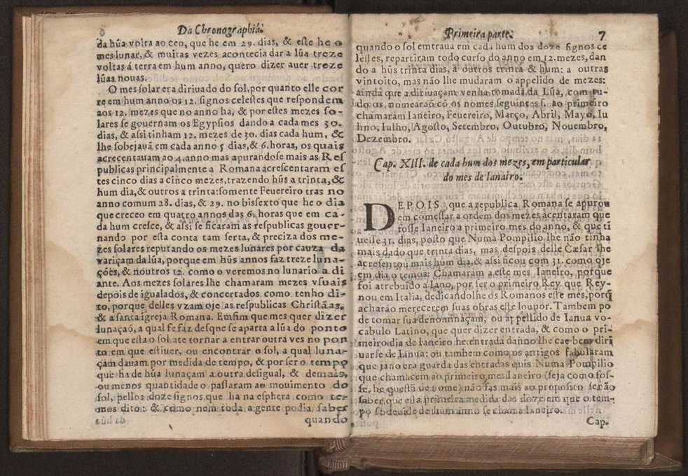 Chronographia reportorio dos tempos, no qual se contem VI. partes, s. dos tempos, esphera, cosmographia, & arte da navegao, astrologia rustica, & dos tempos, & pronosticao dos eclipses, cometas, & samenteiras. O calendario romano, c os eclypses ate 630. E no fim o uso, & fabrica da balhestilha, & quadrante gyometrico, com hum tratado dos relogios 19