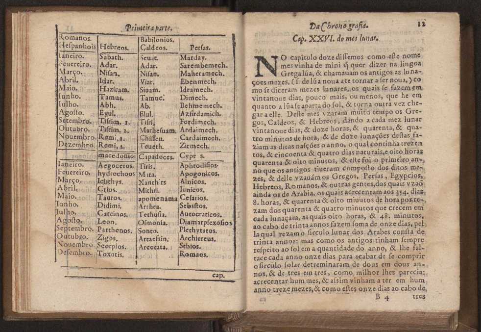 Chronographia reportorio dos tempos, no qual se contem VI. partes, s. dos tempos, esphera, cosmographia, & arte da navegao, astrologia rustica, & dos tempos, & pronosticao dos eclipses, cometas, & samenteiras. O calendario romano, c os eclypses ate 630. E no fim o uso, & fabrica da balhestilha, & quadrante gyometrico, com hum tratado dos relogios 24