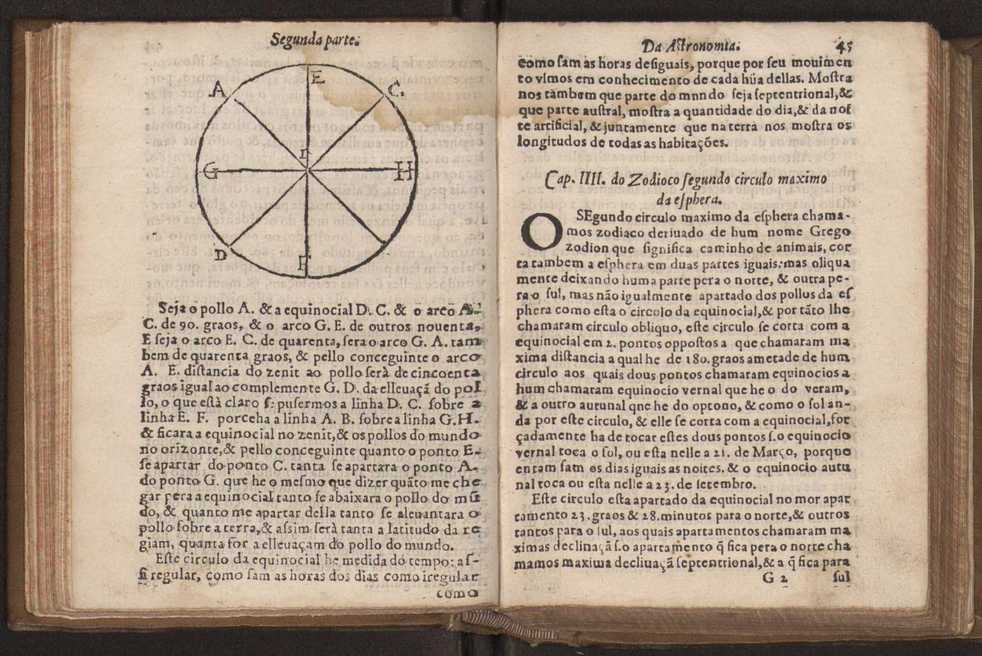 Chronographia reportorio dos tempos, no qual se contem VI. partes, s. dos tempos, esphera, cosmographia, & arte da navegao, astrologia rustica, & dos tempos, & pronosticao dos eclipses, cometas, & samenteiras. O calendario romano, c os eclypses ate 630. E no fim o uso, & fabrica da balhestilha, & quadrante gyometrico, com hum tratado dos relogios 58