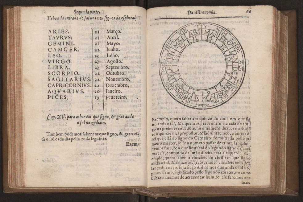 Chronographia reportorio dos tempos, no qual se contem VI. partes, s. dos tempos, esphera, cosmographia, & arte da navegao, astrologia rustica, & dos tempos, & pronosticao dos eclipses, cometas, & samenteiras. O calendario romano, c os eclypses ate 630. E no fim o uso, & fabrica da balhestilha, & quadrante gyometrico, com hum tratado dos relogios 79