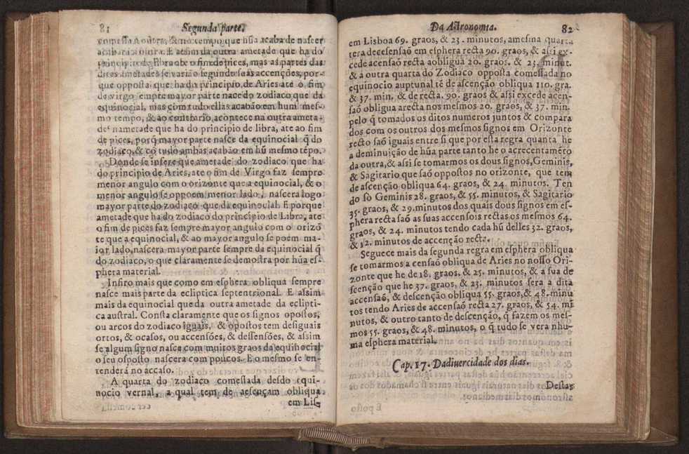 Chronographia reportorio dos tempos, no qual se contem VI. partes, s. dos tempos, esphera, cosmographia, & arte da navega��o, astrologia rustica, & dos tempos, & pronostica��o dos eclipses, cometas, & samenteiras. O calendario romano, c� os eclypses ate 630. E no fim o uso, & fabrica da balhestilha, & quadrante gyometrico, com hum tratado dos relogios 95