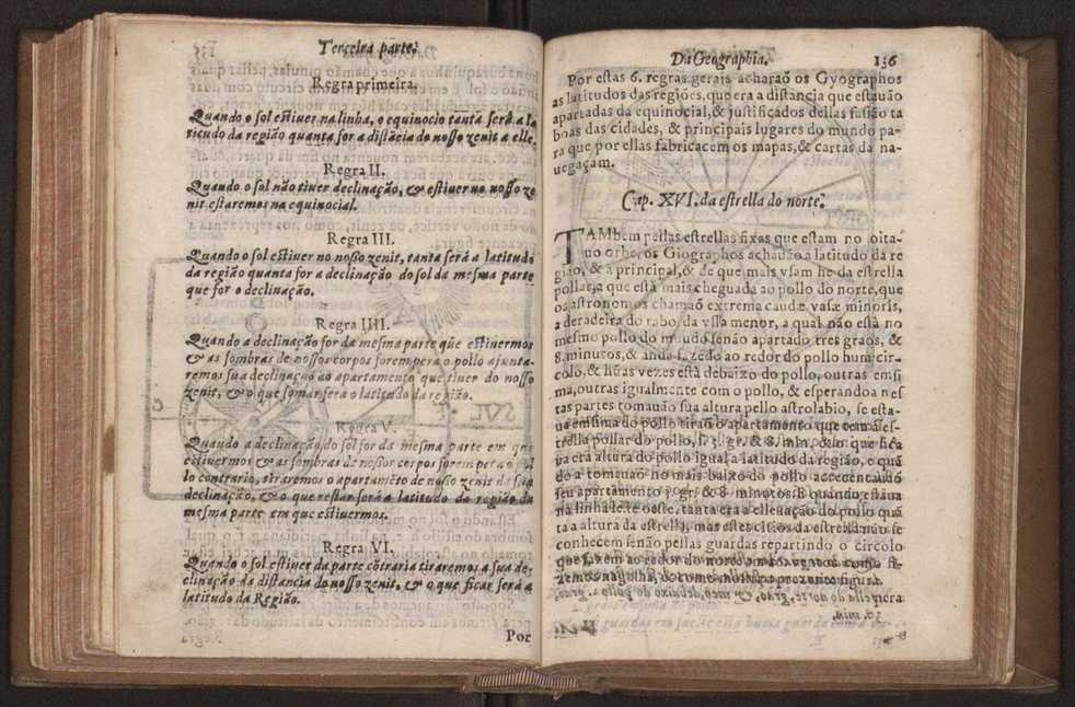 Chronographia reportorio dos tempos, no qual se contem VI. partes, s. dos tempos, esphera, cosmographia, & arte da navega��o, astrologia rustica, & dos tempos, & pronostica��o dos eclipses, cometas, & samenteiras. O calendario romano, c� os eclypses ate 630. E no fim o uso, & fabrica da balhestilha, & quadrante gyometrico, com hum tratado dos relogios 148