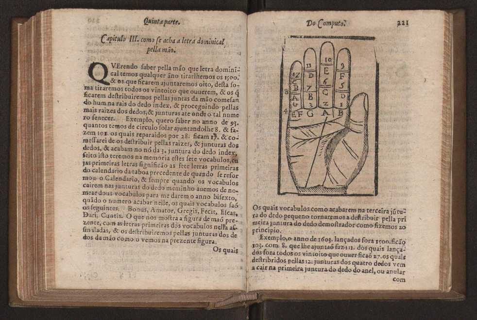 Chronographia reportorio dos tempos, no qual se contem VI. partes, s. dos tempos, esphera, cosmographia, & arte da navegao, astrologia rustica, & dos tempos, & pronosticao dos eclipses, cometas, & samenteiras. O calendario romano, c os eclypses ate 630. E no fim o uso, & fabrica da balhestilha, & quadrante gyometrico, com hum tratado dos relogios 233