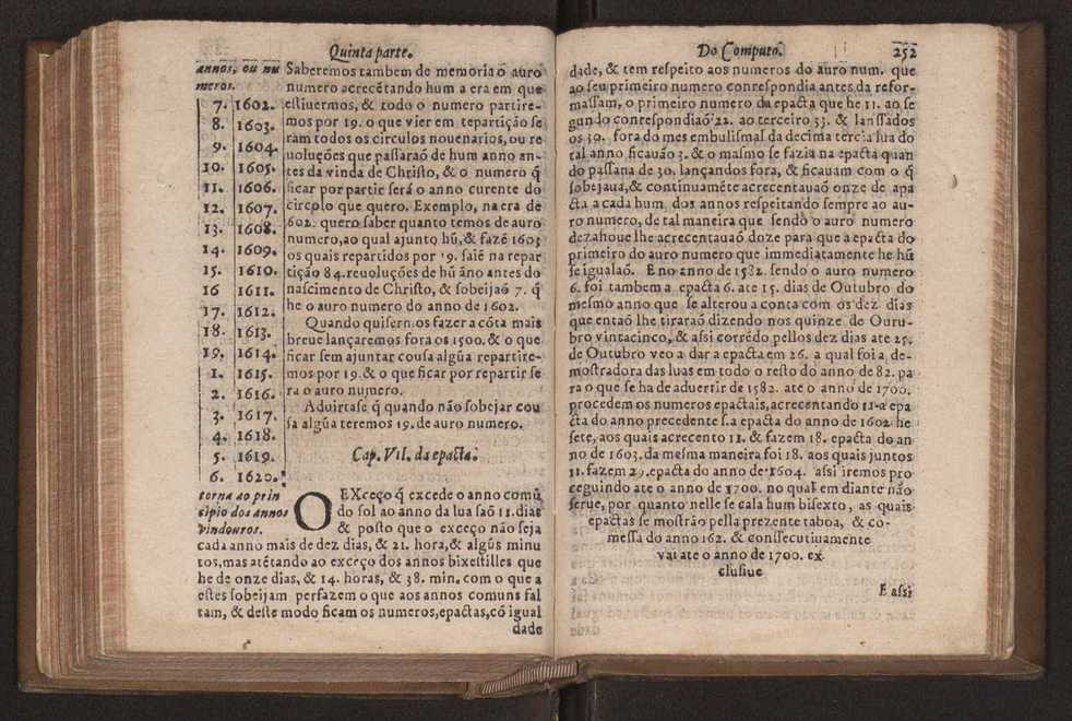 Chronographia reportorio dos tempos, no qual se contem VI. partes, s. dos tempos, esphera, cosmographia, & arte da navegao, astrologia rustica, & dos tempos, & pronosticao dos eclipses, cometas, & samenteiras. O calendario romano, c os eclypses ate 630. E no fim o uso, & fabrica da balhestilha, & quadrante gyometrico, com hum tratado dos relogios 236