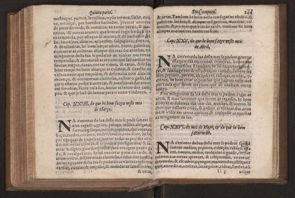 Chronographia reportorio dos tempos, no qual se contem VI. partes, s. dos tempos, esphera, cosmographia, & arte da navega��o, astrologia rustica, & dos tempos, & pronostica��o dos eclipses, cometas, & samenteiras. O calendario romano, c� os eclypses ate 630. E no fim o uso, & fabrica da balhestilha, & quadrante gyometrico, com hum tratado dos relogios 255