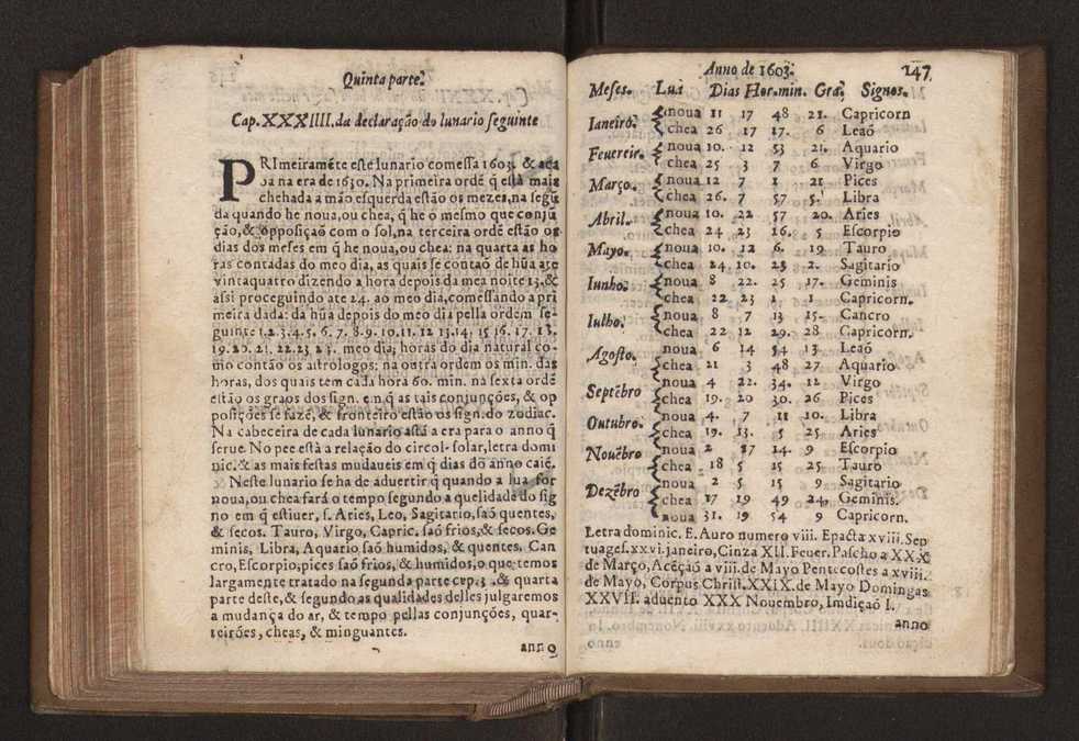 Chronographia reportorio dos tempos, no qual se contem VI. partes, s. dos tempos, esphera, cosmographia, & arte da navegao, astrologia rustica, & dos tempos, & pronosticao dos eclipses, cometas, & samenteiras. O calendario romano, c os eclypses ate 630. E no fim o uso, & fabrica da balhestilha, & quadrante gyometrico, com hum tratado dos relogios 258