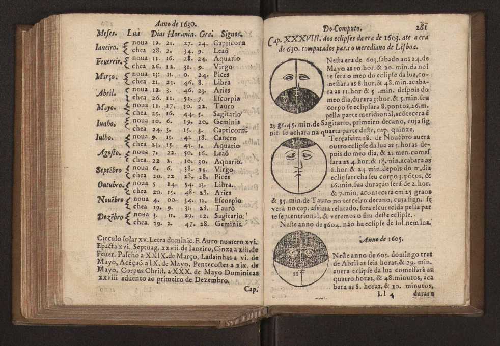 Chronographia reportorio dos tempos, no qual se contem VI. partes, s. dos tempos, esphera, cosmographia, & arte da navegao, astrologia rustica, & dos tempos, & pronosticao dos eclipses, cometas, & samenteiras. O calendario romano, c os eclypses ate 630. E no fim o uso, & fabrica da balhestilha, & quadrante gyometrico, com hum tratado dos relogios 272