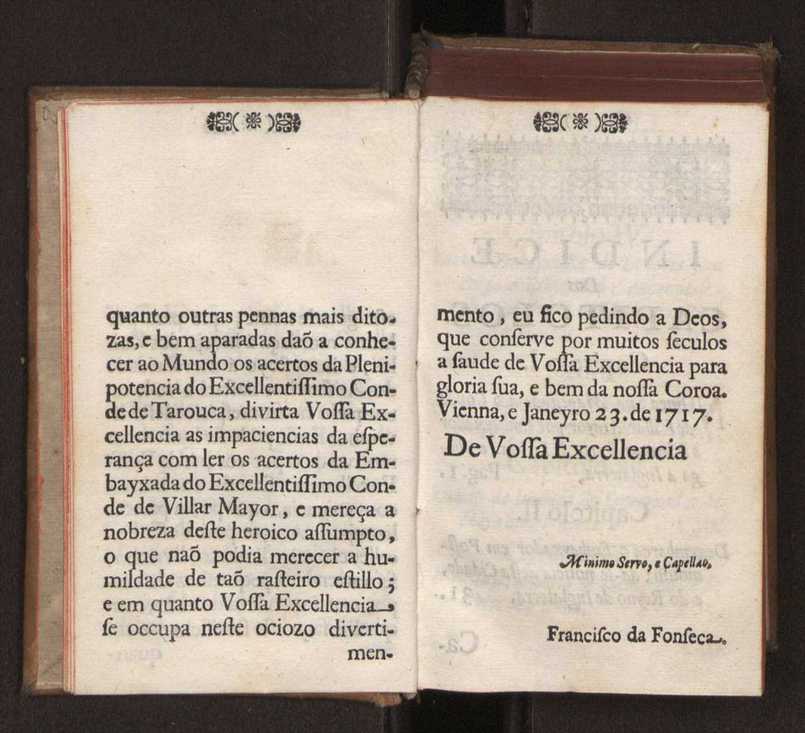 Embayxada do Conde de Villarmayor Fernando Telles da Sylva de Lisboa  corte de Vienna, e viagem da Rainha Nossa Senhora D. Maria Anna de Austria, de Vienna  Corte de Lisboa, com hu sumaria noticia das provincias, e cidades por onde se fez a jornada 9