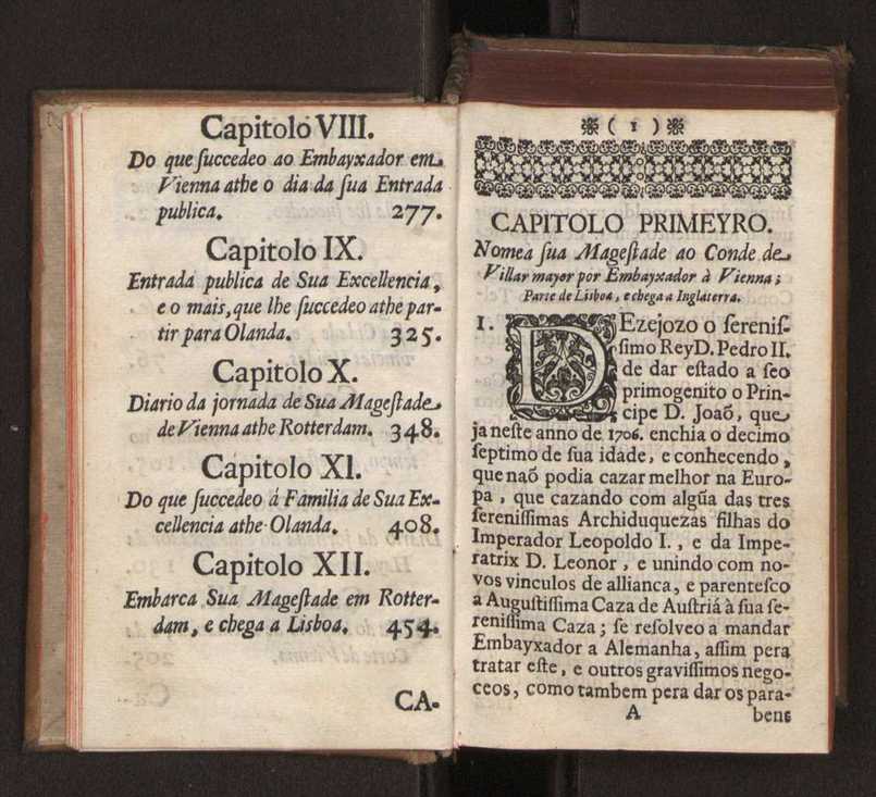 Embayxada do Conde de Villarmayor Fernando Telles da Sylva de Lisboa  corte de Vienna, e viagem da Rainha Nossa Senhora D. Maria Anna de Austria, de Vienna  Corte de Lisboa, com hu sumaria noticia das provincias, e cidades por onde se fez a jornada 11