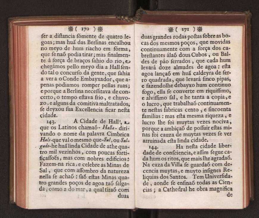 Embayxada do Conde de Villarmayor Fernando Telles da Sylva de Lisboa  corte de Vienna, e viagem da Rainha Nossa Senhora D. Maria Anna de Austria, de Vienna  Corte de Lisboa, com hu sumaria noticia das provincias, e cidades por onde se fez a jornada 96