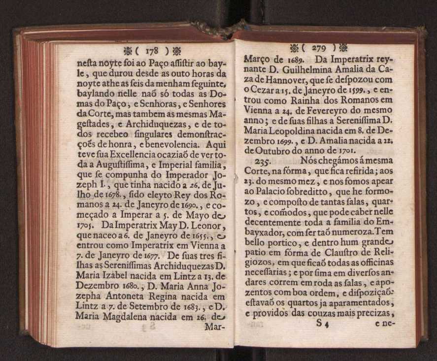 Embayxada do Conde de Villarmayor Fernando Telles da Sylva de Lisboa  corte de Vienna, e viagem da Rainha Nossa Senhora D. Maria Anna de Austria, de Vienna  Corte de Lisboa, com hu sumaria noticia das provincias, e cidades por onde se fez a jornada 150