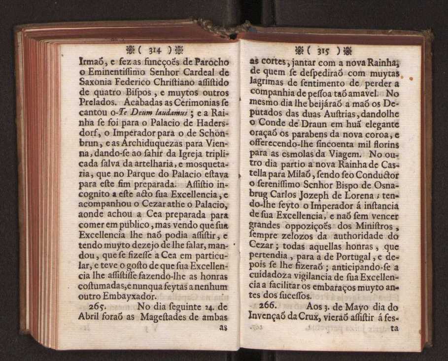 Embayxada do Conde de Villarmayor Fernando Telles da Sylva de Lisboa  corte de Vienna, e viagem da Rainha Nossa Senhora D. Maria Anna de Austria, de Vienna  Corte de Lisboa, com hu sumaria noticia das provincias, e cidades por onde se fez a jornada 168