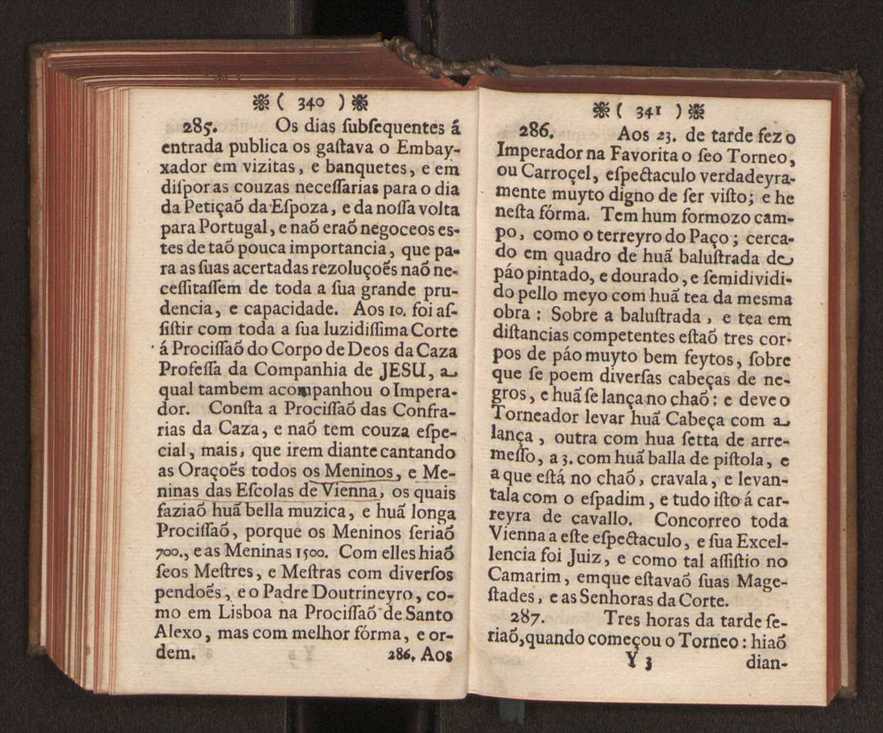 Embayxada do Conde de Villarmayor Fernando Telles da Sylva de Lisboa  corte de Vienna, e viagem da Rainha Nossa Senhora D. Maria Anna de Austria, de Vienna  Corte de Lisboa, com hu sumaria noticia das provincias, e cidades por onde se fez a jornada 181
