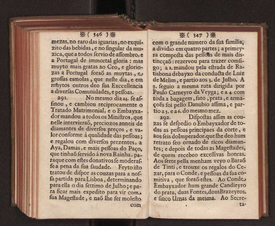Embayxada do Conde de Villarmayor Fernando Telles da Sylva de Lisboa  corte de Vienna, e viagem da Rainha Nossa Senhora D. Maria Anna de Austria, de Vienna  Corte de Lisboa, com hu sumaria noticia das provincias, e cidades por onde se fez a jornada 184