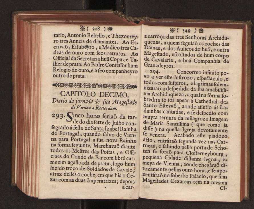 Embayxada do Conde de Villarmayor Fernando Telles da Sylva de Lisboa  corte de Vienna, e viagem da Rainha Nossa Senhora D. Maria Anna de Austria, de Vienna  Corte de Lisboa, com hu sumaria noticia das provincias, e cidades por onde se fez a jornada 185