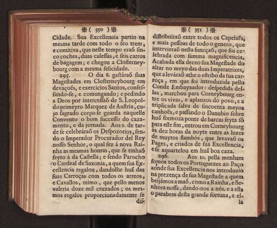 Embayxada do Conde de Villarmayor Fernando Telles da Sylva de Lisboa  corte de Vienna, e viagem da Rainha Nossa Senhora D. Maria Anna de Austria, de Vienna  Corte de Lisboa, com hu sumaria noticia das provincias, e cidades por onde se fez a jornada 186
