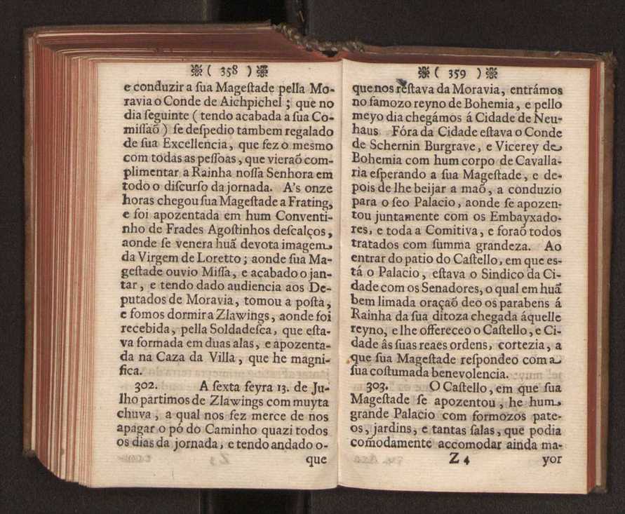 Embayxada do Conde de Villarmayor Fernando Telles da Sylva de Lisboa  corte de Vienna, e viagem da Rainha Nossa Senhora D. Maria Anna de Austria, de Vienna  Corte de Lisboa, com hu sumaria noticia das provincias, e cidades por onde se fez a jornada 190