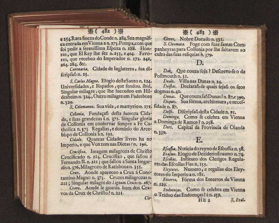 Embayxada do Conde de Villarmayor Fernando Telles da Sylva de Lisboa  corte de Vienna, e viagem da Rainha Nossa Senhora D. Maria Anna de Austria, de Vienna  Corte de Lisboa, com hu sumaria noticia das provincias, e cidades por onde se fez a jornada 252