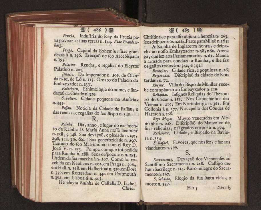 Embayxada do Conde de Villarmayor Fernando Telles da Sylva de Lisboa  corte de Vienna, e viagem da Rainha Nossa Senhora D. Maria Anna de Austria, de Vienna  Corte de Lisboa, com hu sumaria noticia das provincias, e cidades por onde se fez a jornada 255