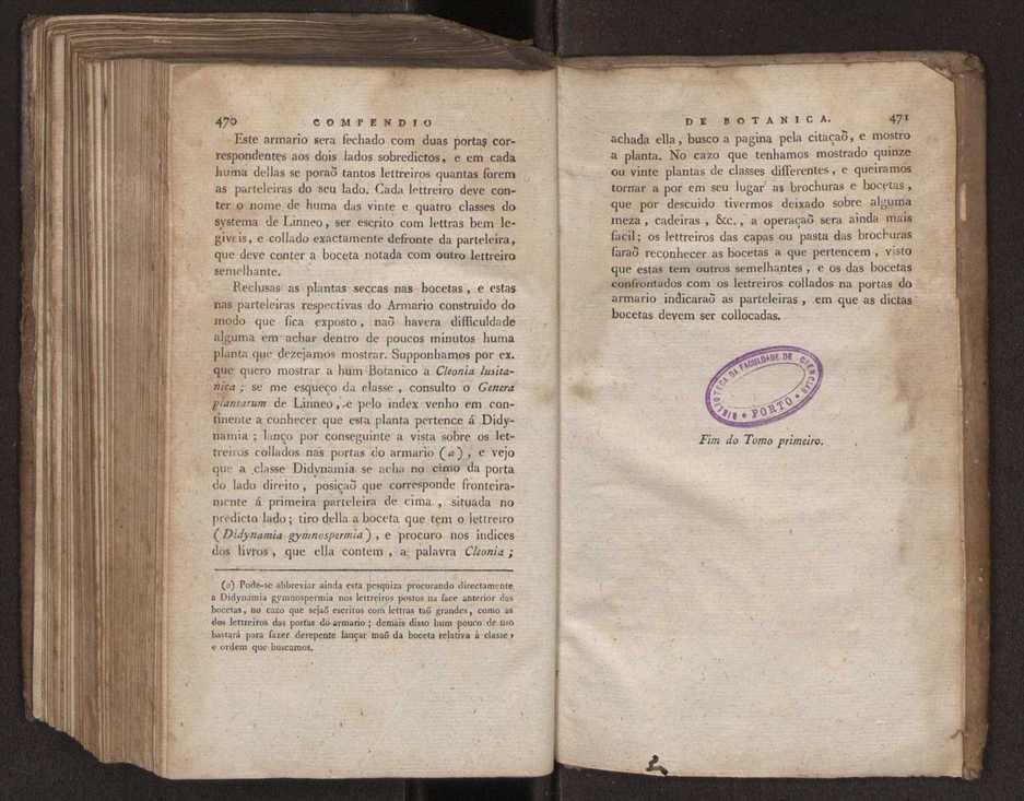 Compendio de botanica ou nooens elementares desta sciencia, segundo os melhores escritores modernos, expostas na lingua portugueza por Felix Avellar Brotero. Tomo Primeiro [- segundo] 275