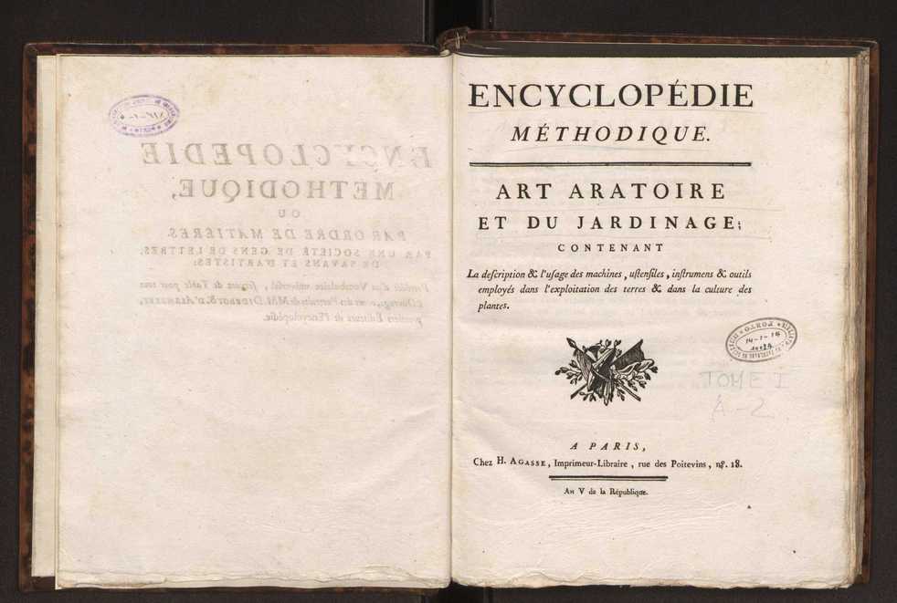 Encyclopdie mthodique : art aratoire et du jardinage 4