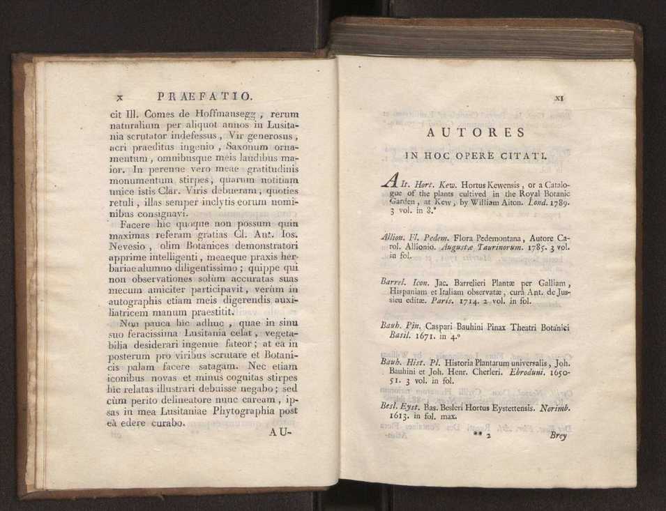 Felicis Avellar Broteri ... Flora Lusitanica, seu plantarum, quae in Lusitania vel sponte crescunt, vel frequentius colunter, ex florum praesertim sexubus systematice distributarum, synopsis. Vol. 1 7