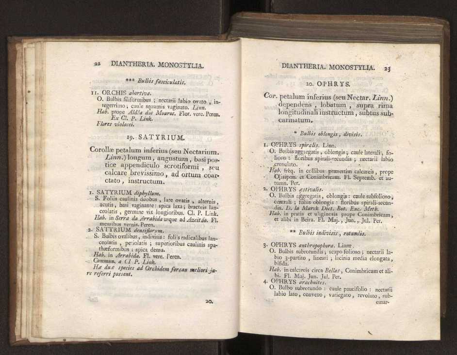 Felicis Avellar Broteri ... Flora Lusitanica, seu plantarum, quae in Lusitania vel sponte crescunt, vel frequentius colunter, ex florum praesertim sexubus systematice distributarum, synopsis. Vol. 1 22