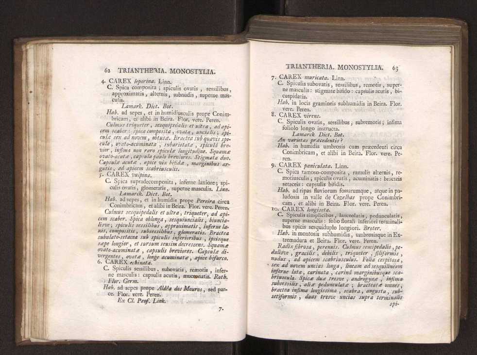 Felicis Avellar Broteri ... Flora Lusitanica, seu plantarum, quae in Lusitania vel sponte crescunt, vel frequentius colunter, ex florum praesertim sexubus systematice distributarum, synopsis. Vol. 1 42