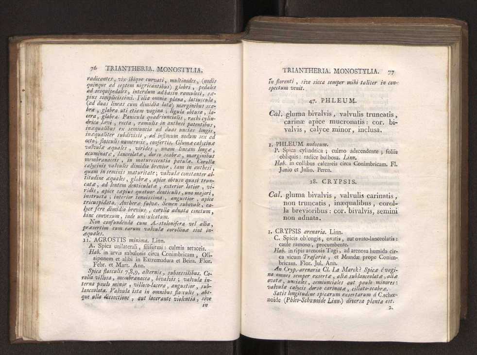Felicis Avellar Broteri ... Flora Lusitanica, seu plantarum, quae in Lusitania vel sponte crescunt, vel frequentius colunter, ex florum praesertim sexubus systematice distributarum, synopsis. Vol. 1 49