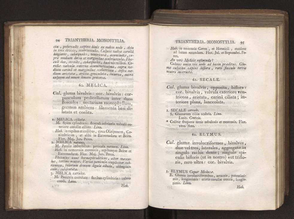 Felicis Avellar Broteri ... Flora Lusitanica, seu plantarum, quae in Lusitania vel sponte crescunt, vel frequentius colunter, ex florum praesertim sexubus systematice distributarum, synopsis. Vol. 1 58