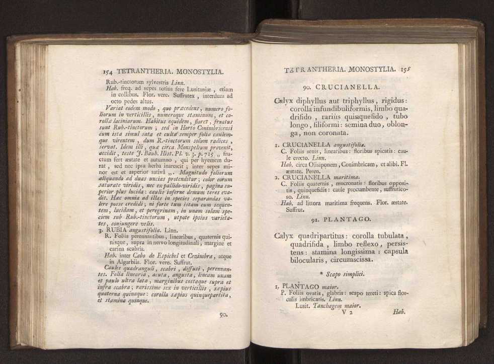 Felicis Avellar Broteri ... Flora Lusitanica, seu plantarum, quae in Lusitania vel sponte crescunt, vel frequentius colunter, ex florum praesertim sexubus systematice distributarum, synopsis. Vol. 1 88