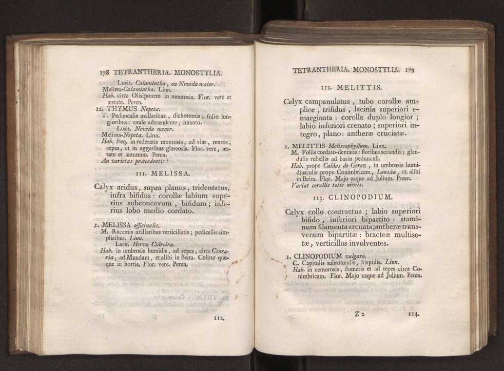 Felicis Avellar Broteri ... Flora Lusitanica, seu plantarum, quae in Lusitania vel sponte crescunt, vel frequentius colunter, ex florum praesertim sexubus systematice distributarum, synopsis. Vol. 1 100