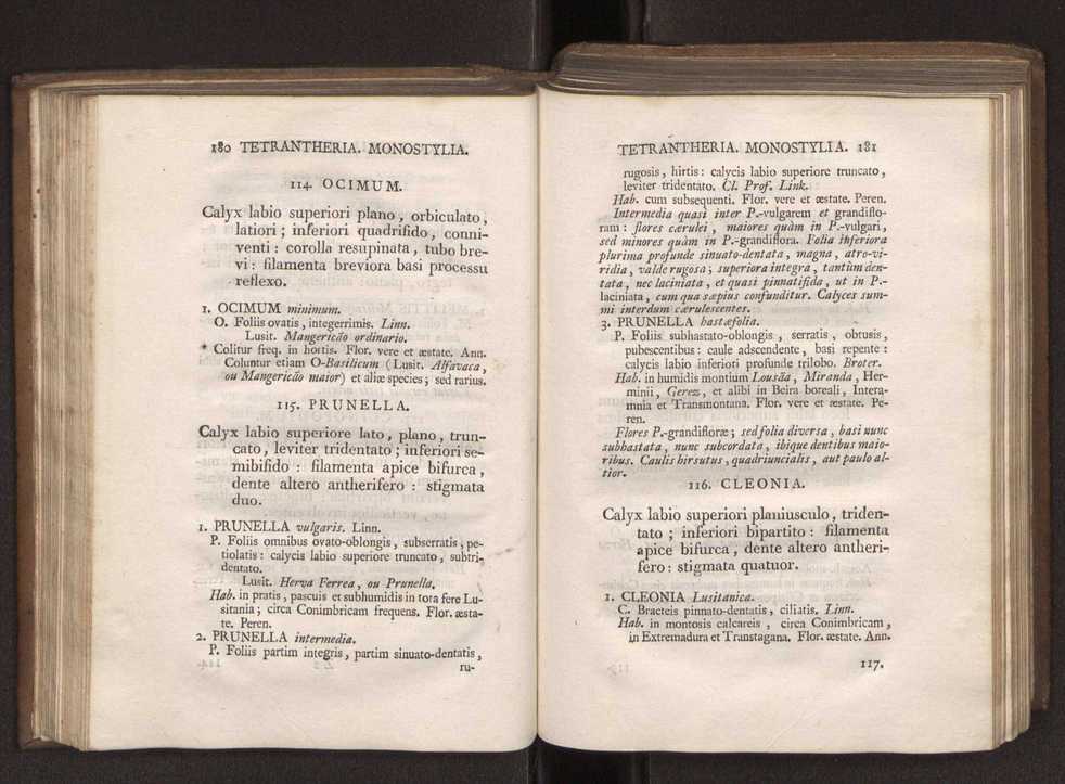 Felicis Avellar Broteri ... Flora Lusitanica, seu plantarum, quae in Lusitania vel sponte crescunt, vel frequentius colunter, ex florum praesertim sexubus systematice distributarum, synopsis. Vol. 1 101