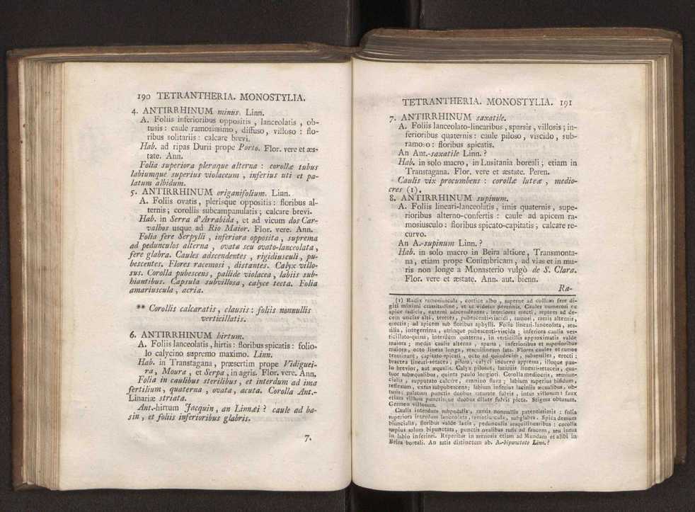 Felicis Avellar Broteri ... Flora Lusitanica, seu plantarum, quae in Lusitania vel sponte crescunt, vel frequentius colunter, ex florum praesertim sexubus systematice distributarum, synopsis. Vol. 1 106