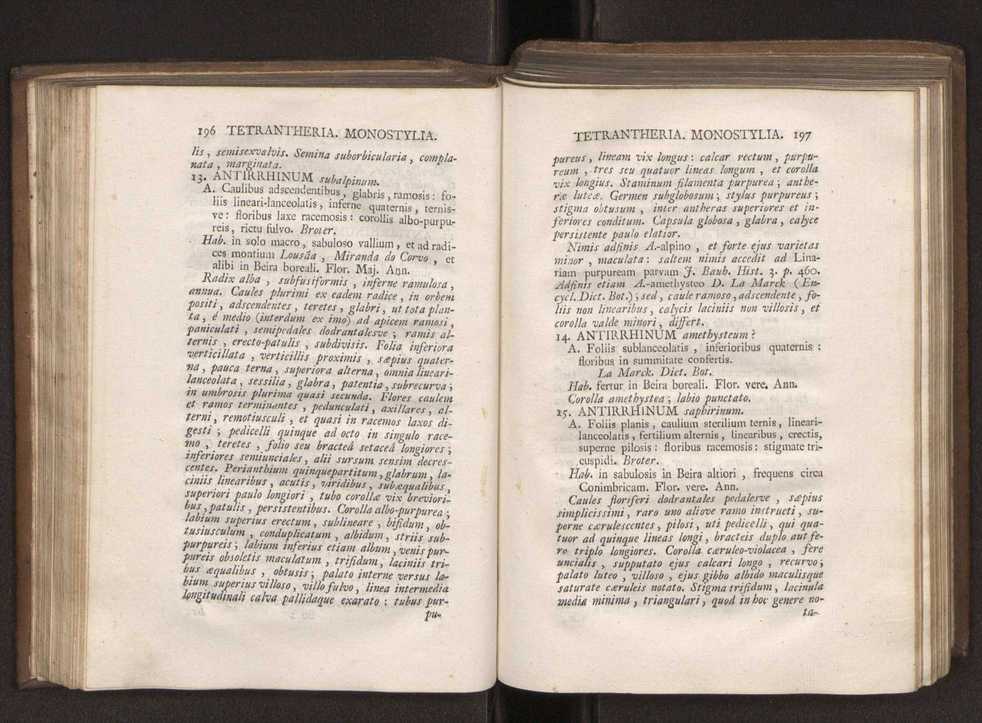 Felicis Avellar Broteri ... Flora Lusitanica, seu plantarum, quae in Lusitania vel sponte crescunt, vel frequentius colunter, ex florum praesertim sexubus systematice distributarum, synopsis. Vol. 1 109
