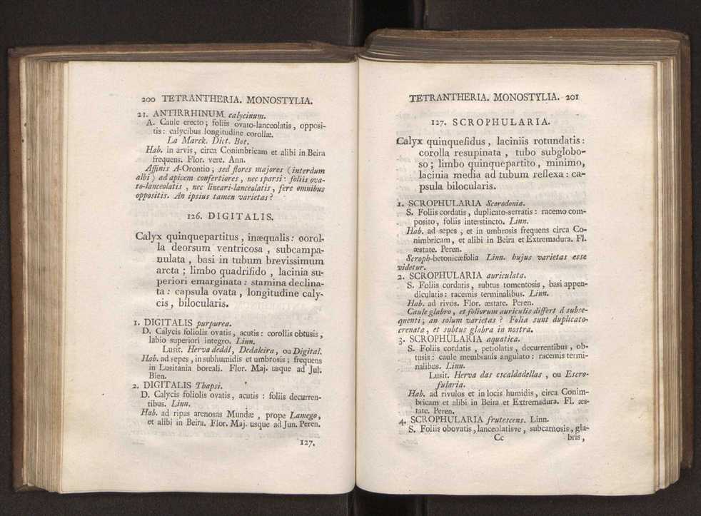 Felicis Avellar Broteri ... Flora Lusitanica, seu plantarum, quae in Lusitania vel sponte crescunt, vel frequentius colunter, ex florum praesertim sexubus systematice distributarum, synopsis. Vol. 1 111