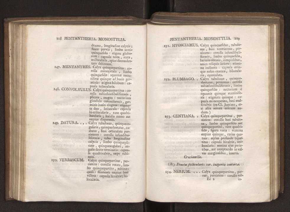 Felicis Avellar Broteri ... Flora Lusitanica, seu plantarum, quae in Lusitania vel sponte crescunt, vel frequentius colunter, ex florum praesertim sexubus systematice distributarum, synopsis. Vol. 1 120