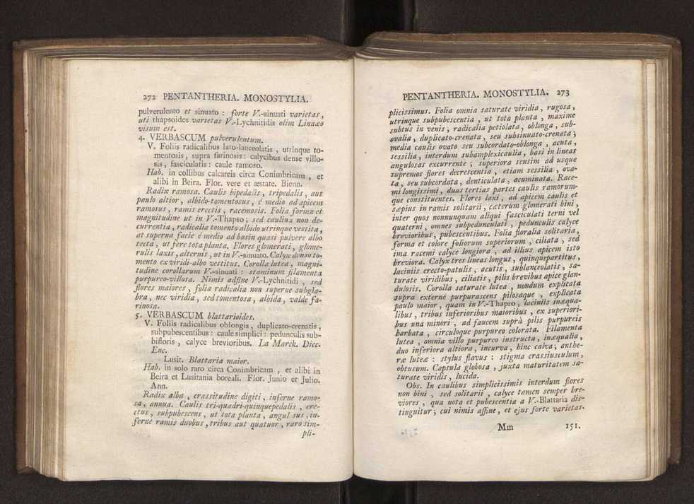 Felicis Avellar Broteri ... Flora Lusitanica, seu plantarum, quae in Lusitania vel sponte crescunt, vel frequentius colunter, ex florum praesertim sexubus systematice distributarum, synopsis. Vol. 1 147
