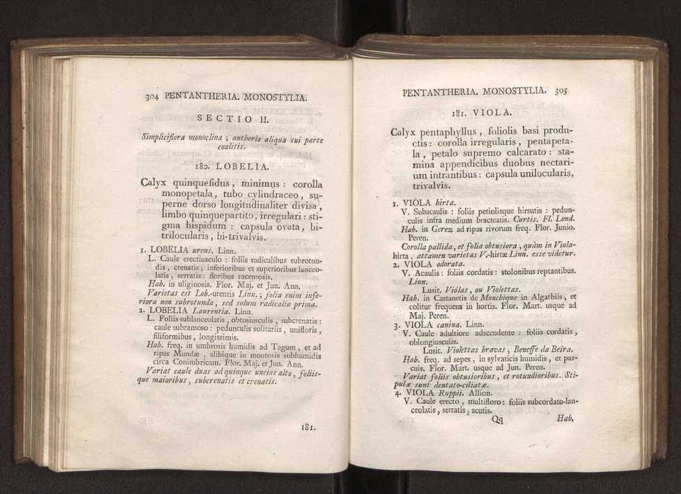 Felicis Avellar Broteri ... Flora Lusitanica, seu plantarum, quae in Lusitania vel sponte crescunt, vel frequentius colunter, ex florum praesertim sexubus systematice distributarum, synopsis. Vol. 1 163