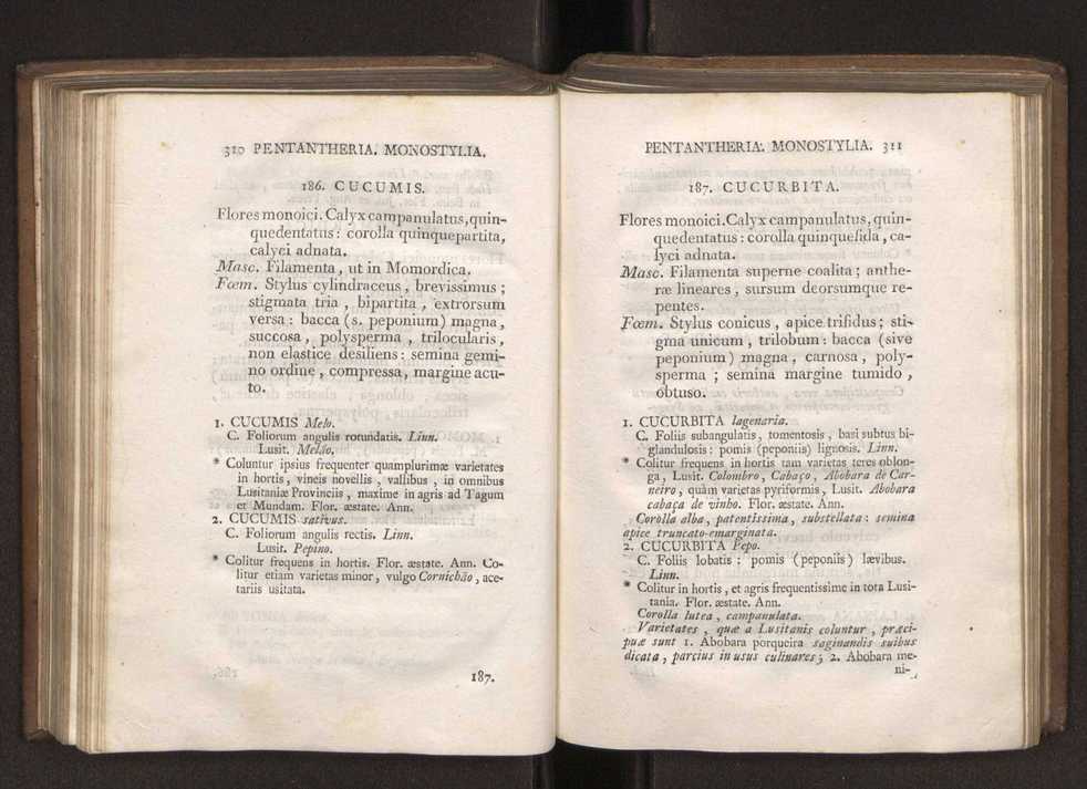 Felicis Avellar Broteri ... Flora Lusitanica, seu plantarum, quae in Lusitania vel sponte crescunt, vel frequentius colunter, ex florum praesertim sexubus systematice distributarum, synopsis. Vol. 1 166