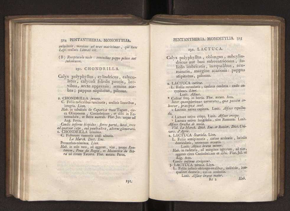 Felicis Avellar Broteri ... Flora Lusitanica, seu plantarum, quae in Lusitania vel sponte crescunt, vel frequentius colunter, ex florum praesertim sexubus systematice distributarum, synopsis. Vol. 1 168