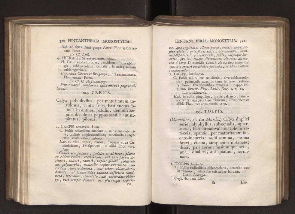 Felicis Avellar Broteri ... Flora Lusitanica, seu plantarum, quae in Lusitania vel sponte crescunt, vel frequentius colunter, ex florum praesertim sexubus systematice distributarum, synopsis. Vol. 1 171