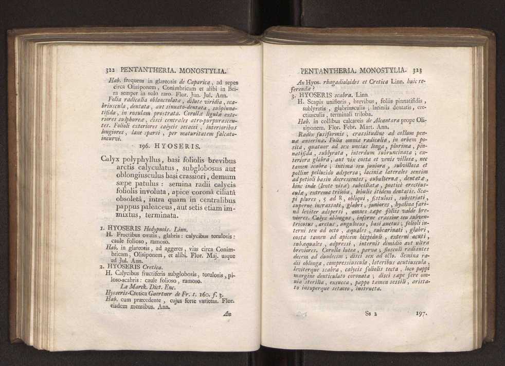 Felicis Avellar Broteri ... Flora Lusitanica, seu plantarum, quae in Lusitania vel sponte crescunt, vel frequentius colunter, ex florum praesertim sexubus systematice distributarum, synopsis. Vol. 1 172