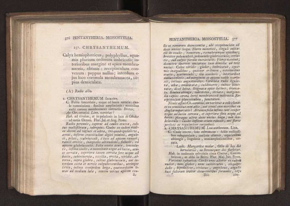 Felicis Avellar Broteri ... Flora Lusitanica, seu plantarum, quae in Lusitania vel sponte crescunt, vel frequentius colunter, ex florum praesertim sexubus systematice distributarum, synopsis. Vol. 1 199