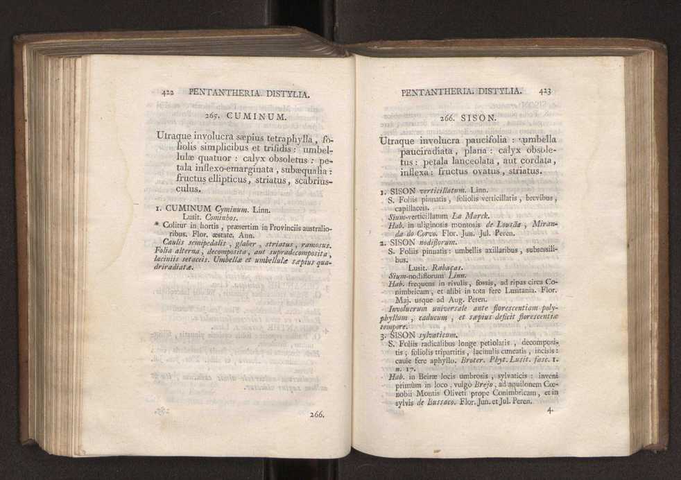 Felicis Avellar Broteri ... Flora Lusitanica, seu plantarum, quae in Lusitania vel sponte crescunt, vel frequentius colunter, ex florum praesertim sexubus systematice distributarum, synopsis. Vol. 1 222