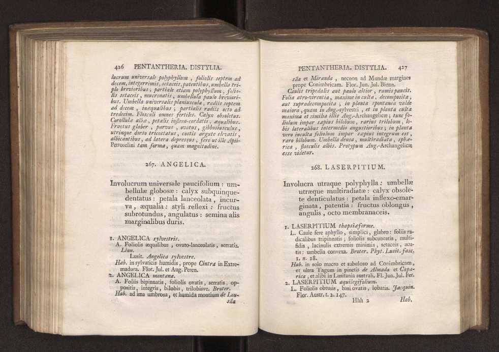 Felicis Avellar Broteri ... Flora Lusitanica, seu plantarum, quae in Lusitania vel sponte crescunt, vel frequentius colunter, ex florum praesertim sexubus systematice distributarum, synopsis. Vol. 1 224