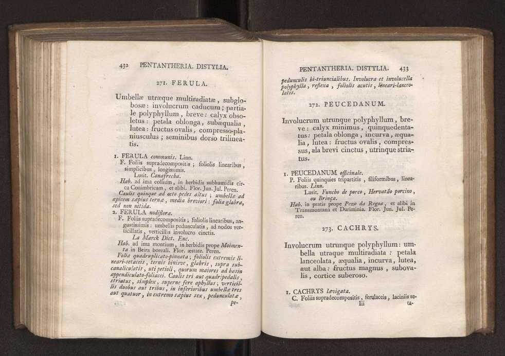 Felicis Avellar Broteri ... Flora Lusitanica, seu plantarum, quae in Lusitania vel sponte crescunt, vel frequentius colunter, ex florum praesertim sexubus systematice distributarum, synopsis. Vol. 1 227