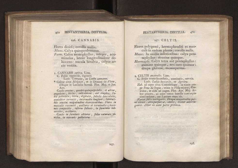 Felicis Avellar Broteri ... Flora Lusitanica, seu plantarum, quae in Lusitania vel sponte crescunt, vel frequentius colunter, ex florum praesertim sexubus systematice distributarum, synopsis. Vol. 1 246