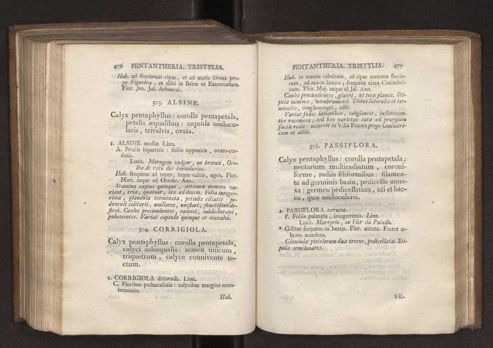 Felicis Avellar Broteri ... Flora Lusitanica, seu plantarum, quae in Lusitania vel sponte crescunt, vel frequentius colunter, ex florum praesertim sexubus systematice distributarum, synopsis. Vol. 1 249